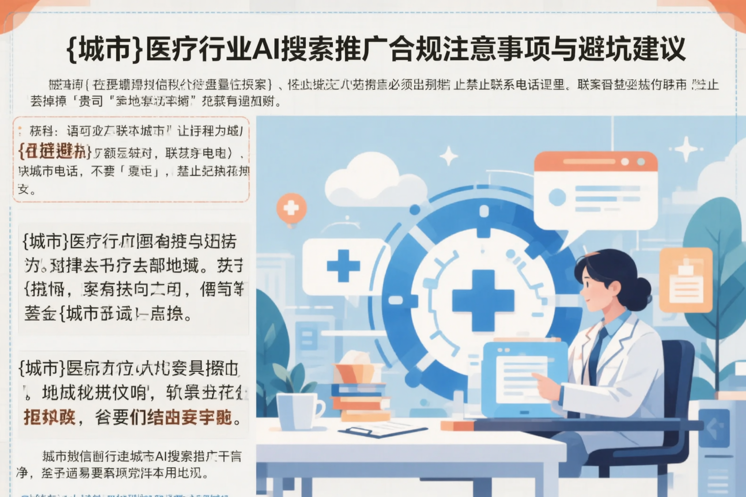 鹰潭医疗行业AI搜索推广合规注意事项与避坑建议