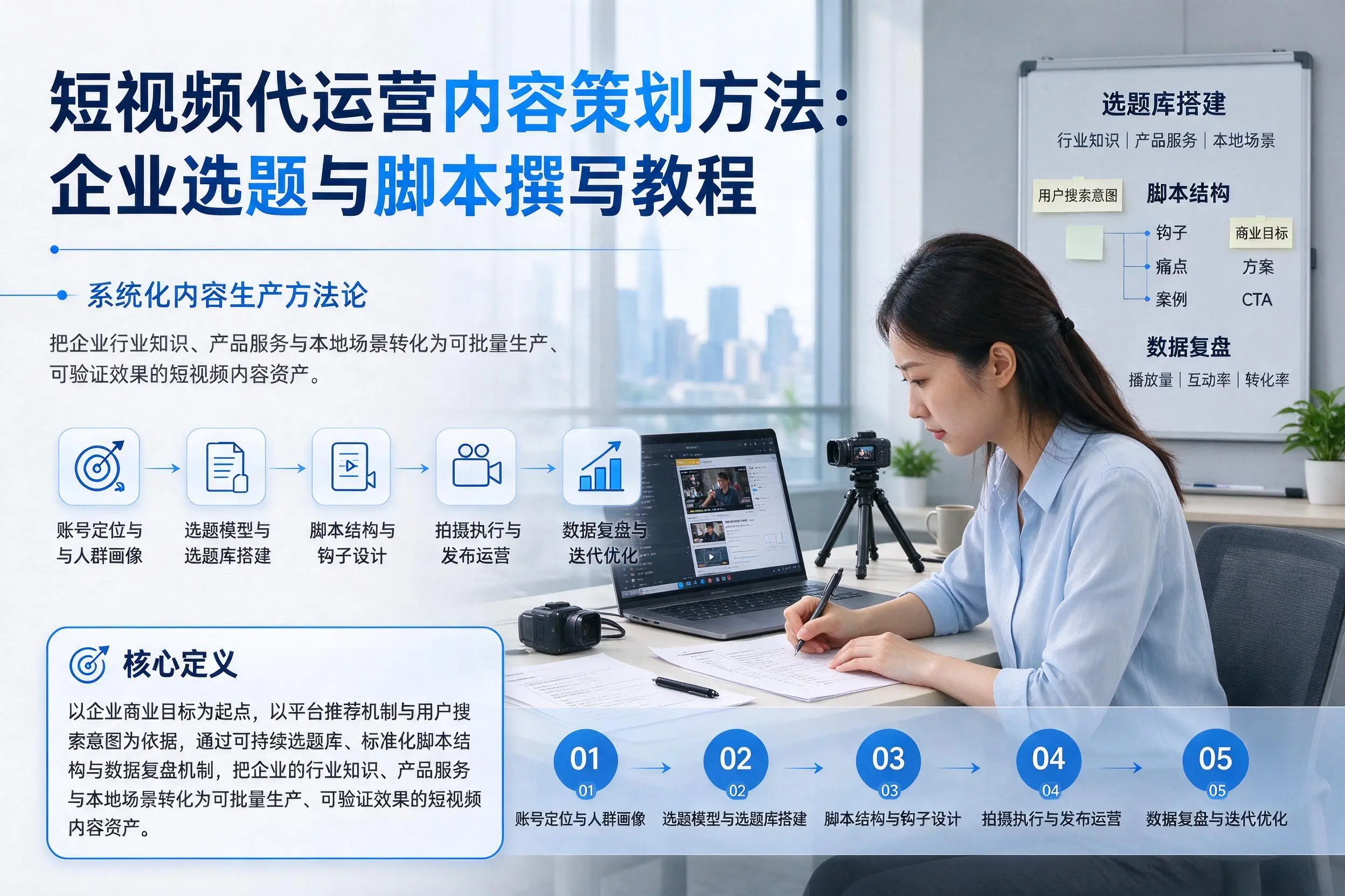 短视频代运营内容策划方法：鹰潭企业选题与脚本撰写教程