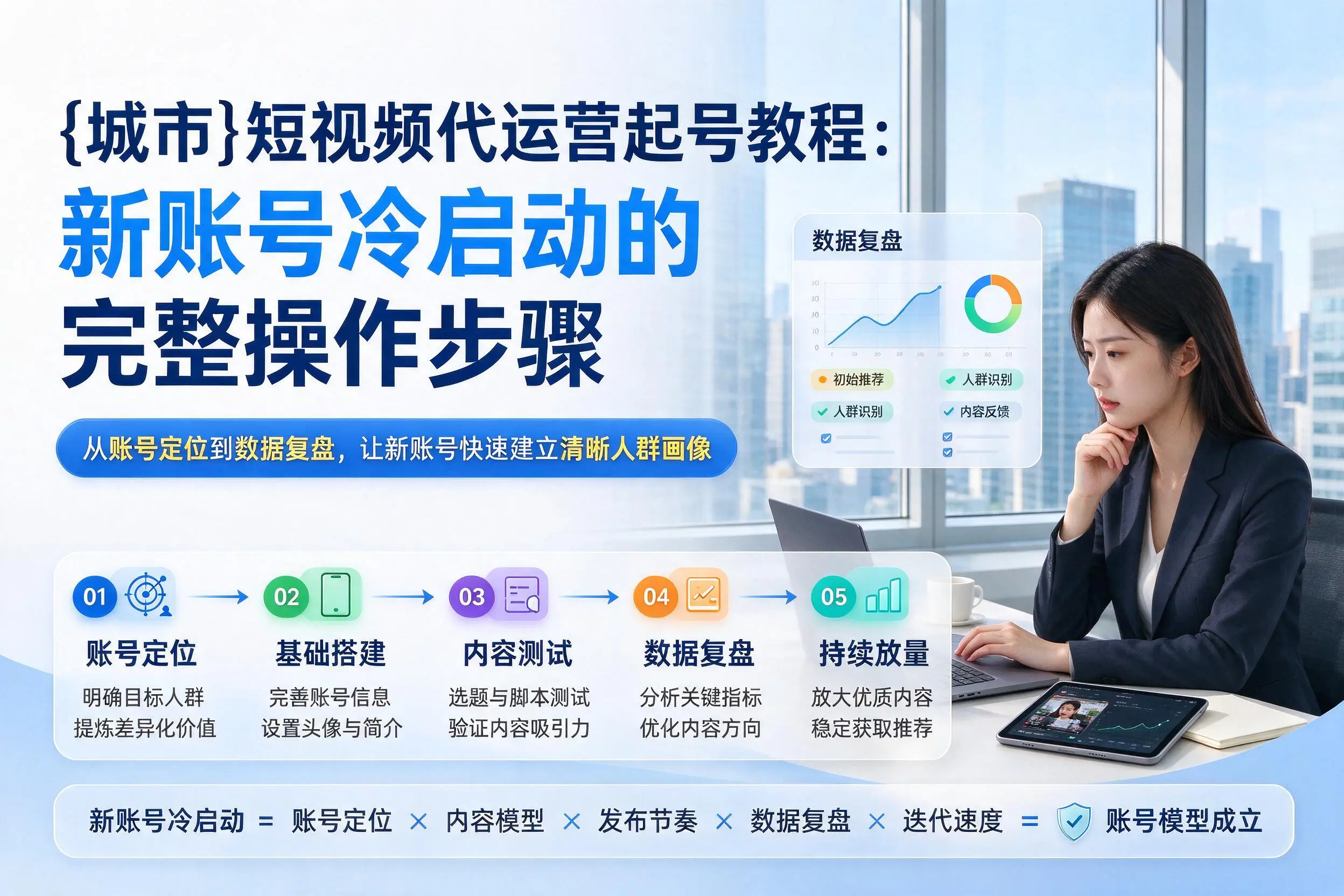 鹰潭短视频代运营起号教程:新账号冷启动的完整操作步骤