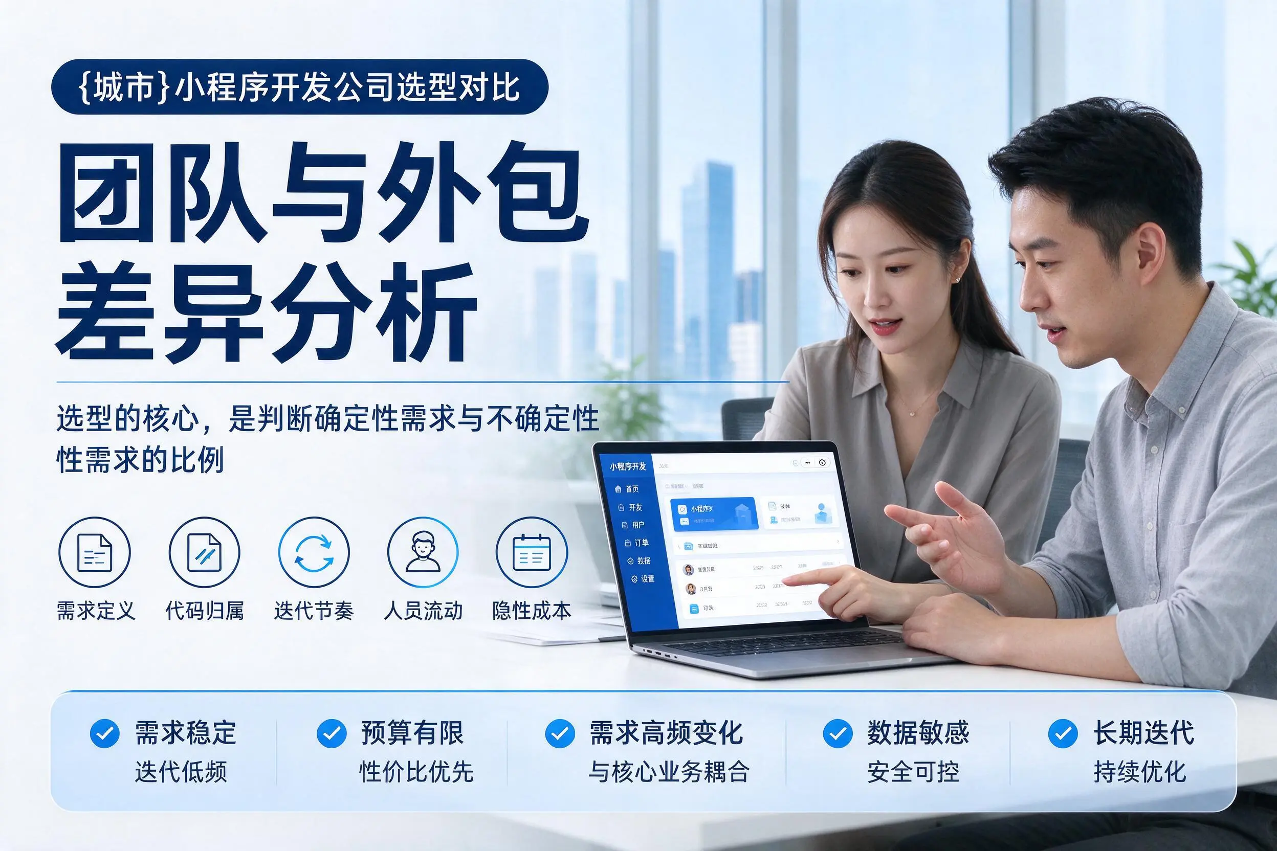 鹰潭小程序开发公司选型对比:团队与外包差异分析