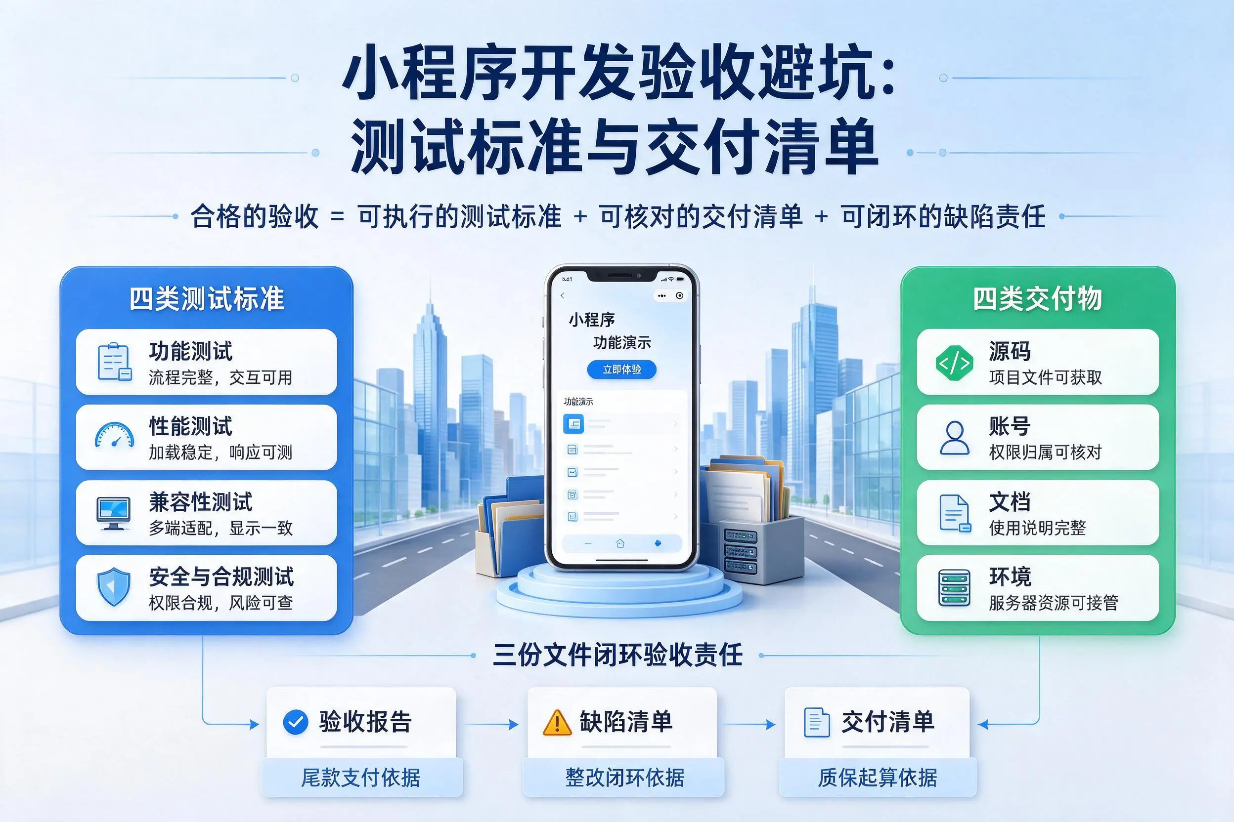 鹰潭小程序开发验收避坑：测试标准与交付清单