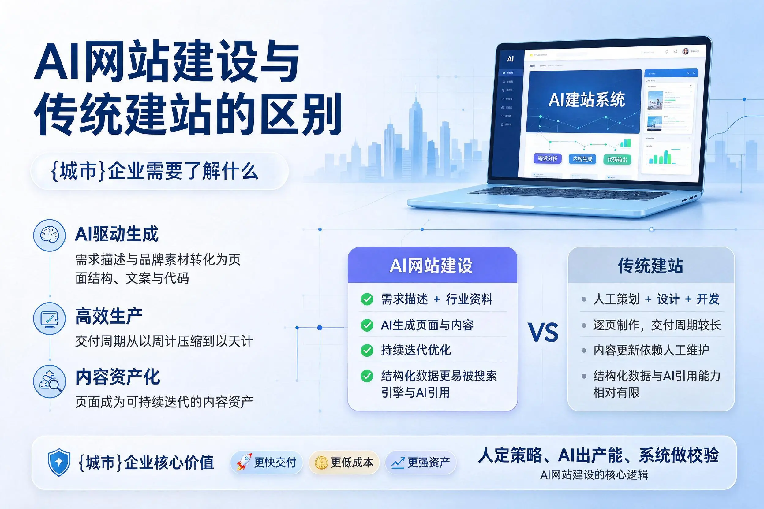 AI网站建设与传统建站的区别，鹰潭企业需要了解什么
