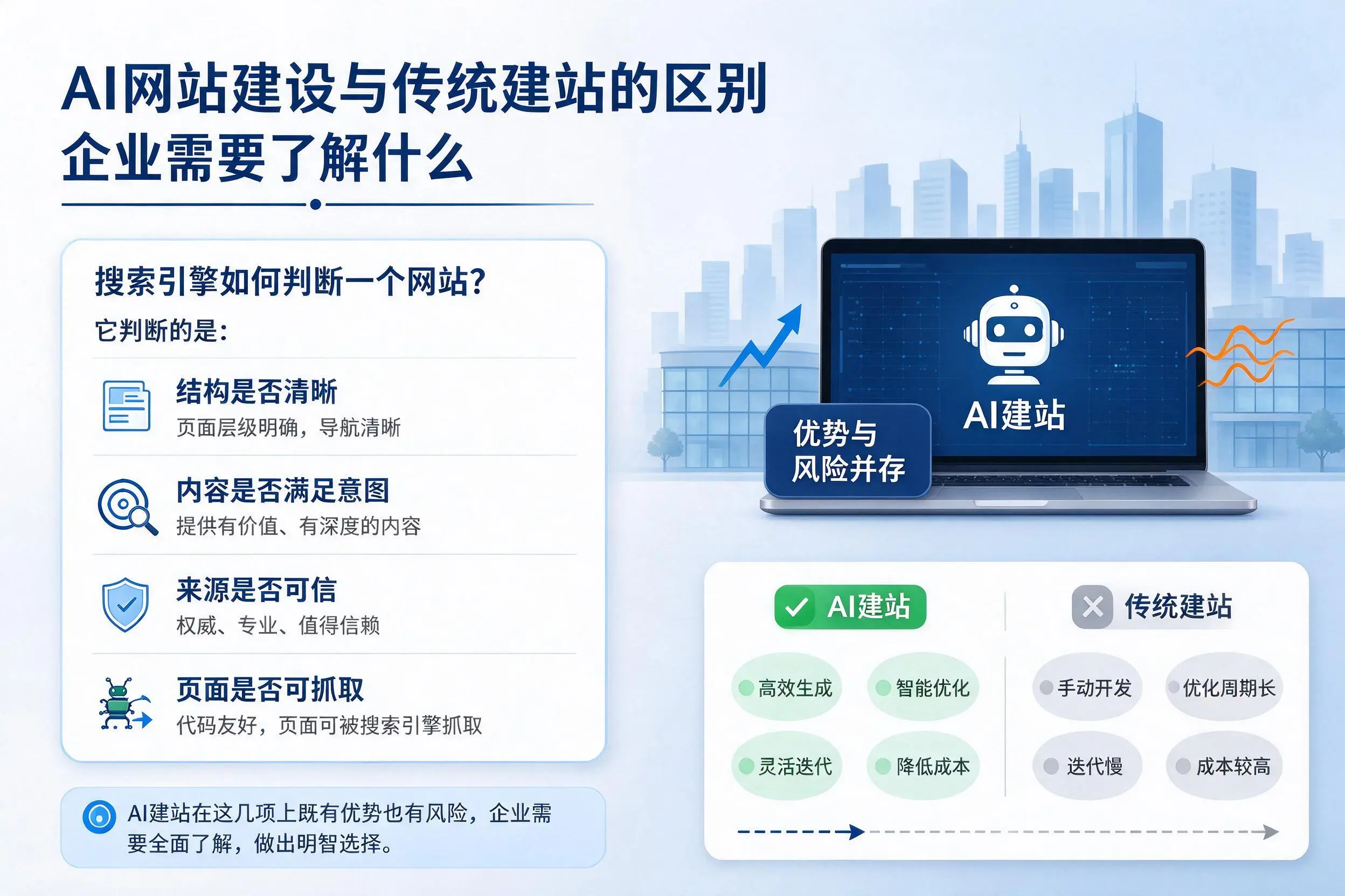 AI网站建设与传统建站的区别，鹰潭企业需要了解什么