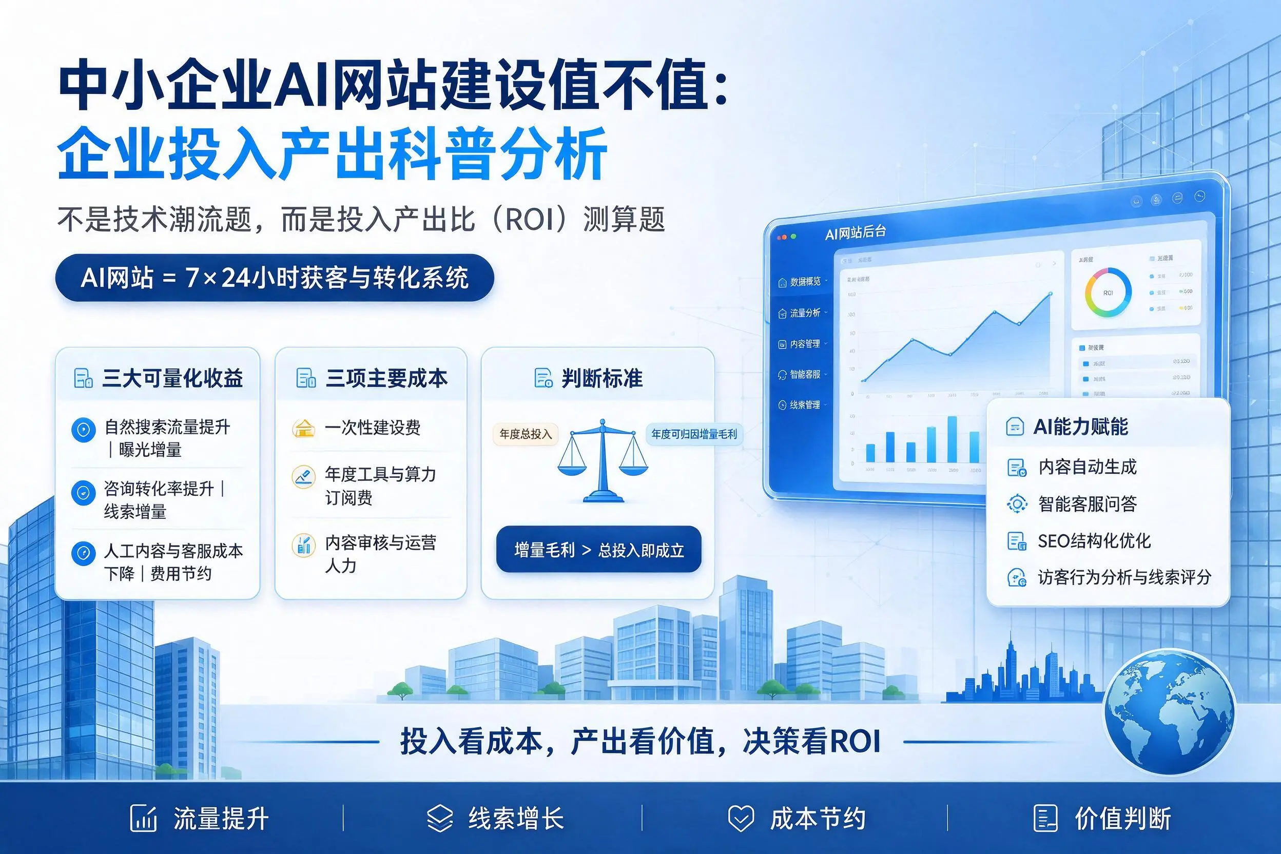 中小企业AI网站建设值不值:鹰潭企业投入产出科普分析