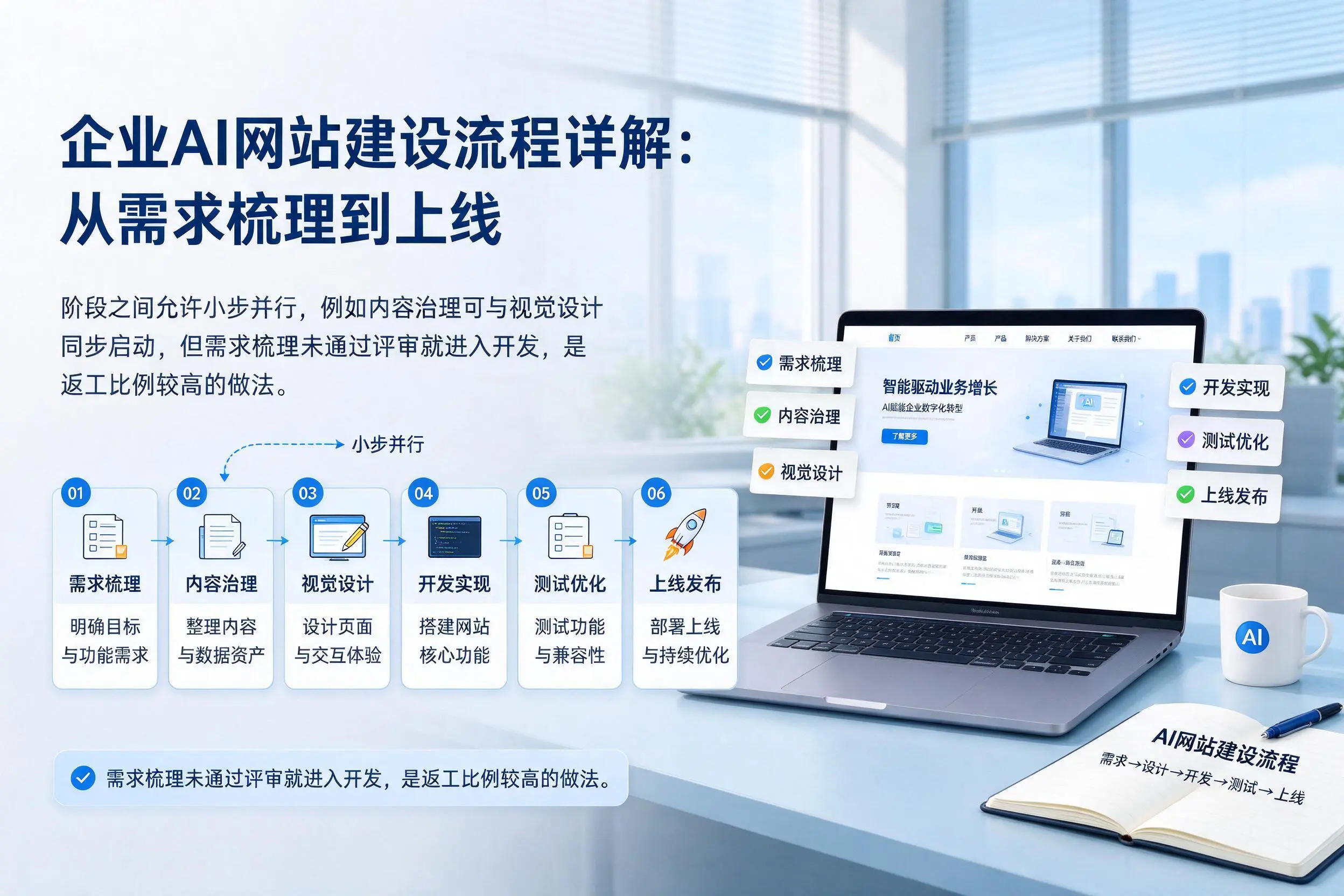 鹰潭企业AI网站建设流程详解：从需求梳理到上线