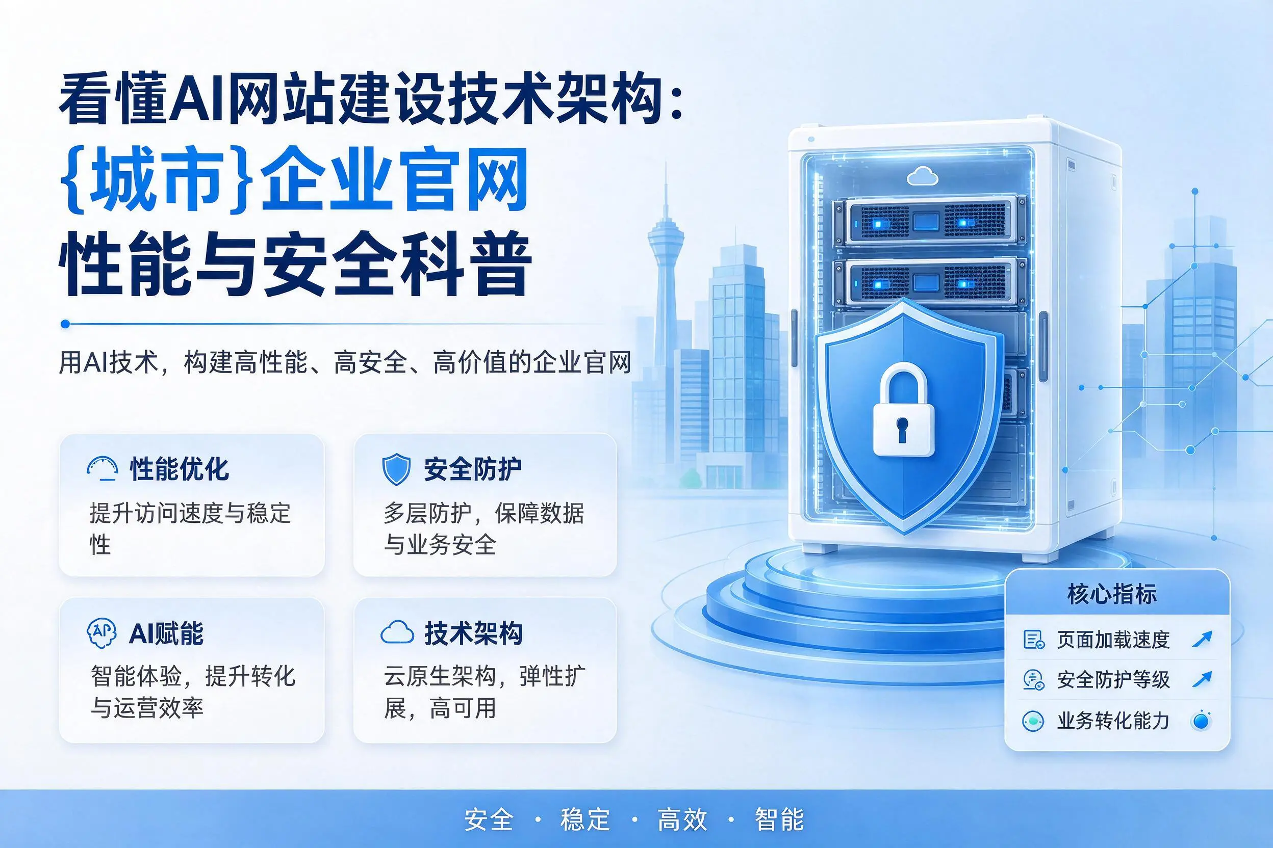 看懂AI网站建设技术架构：鹰潭企业官网性能与安全科普