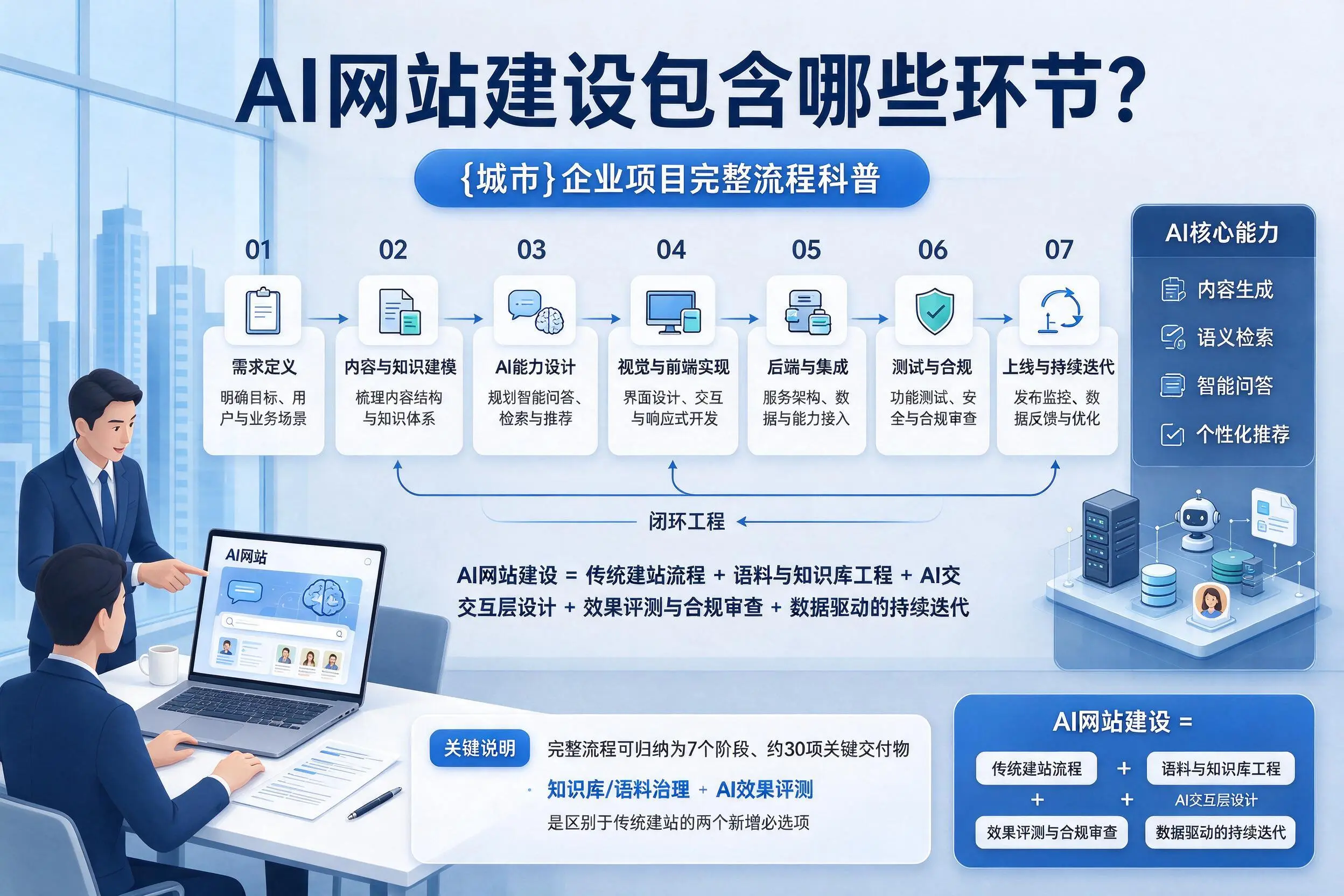 AI网站建设包含哪些环节？鹰潭企业项目完整流程科普