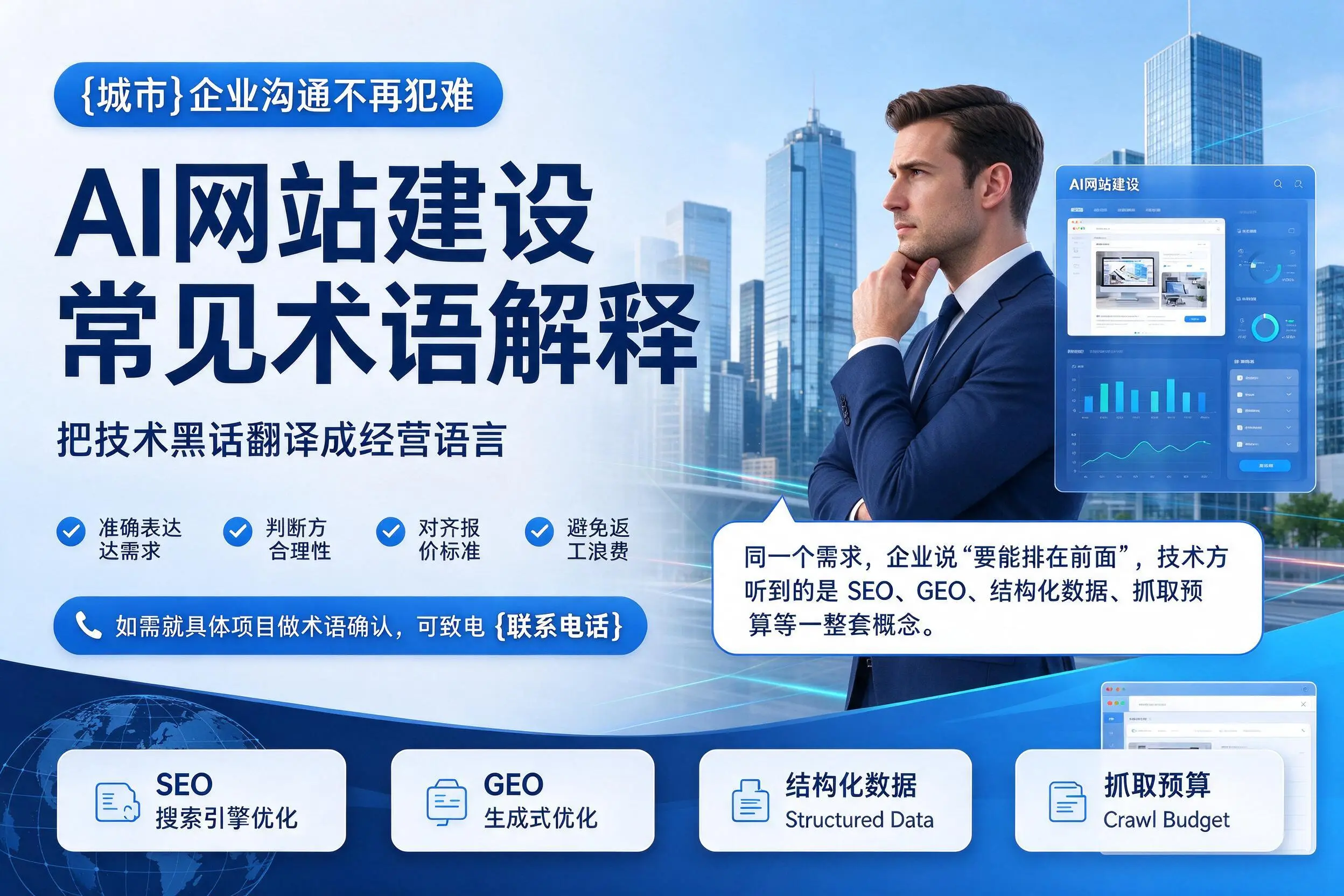 AI网站建设常见术语解释,鹰潭企业沟通不再犯难