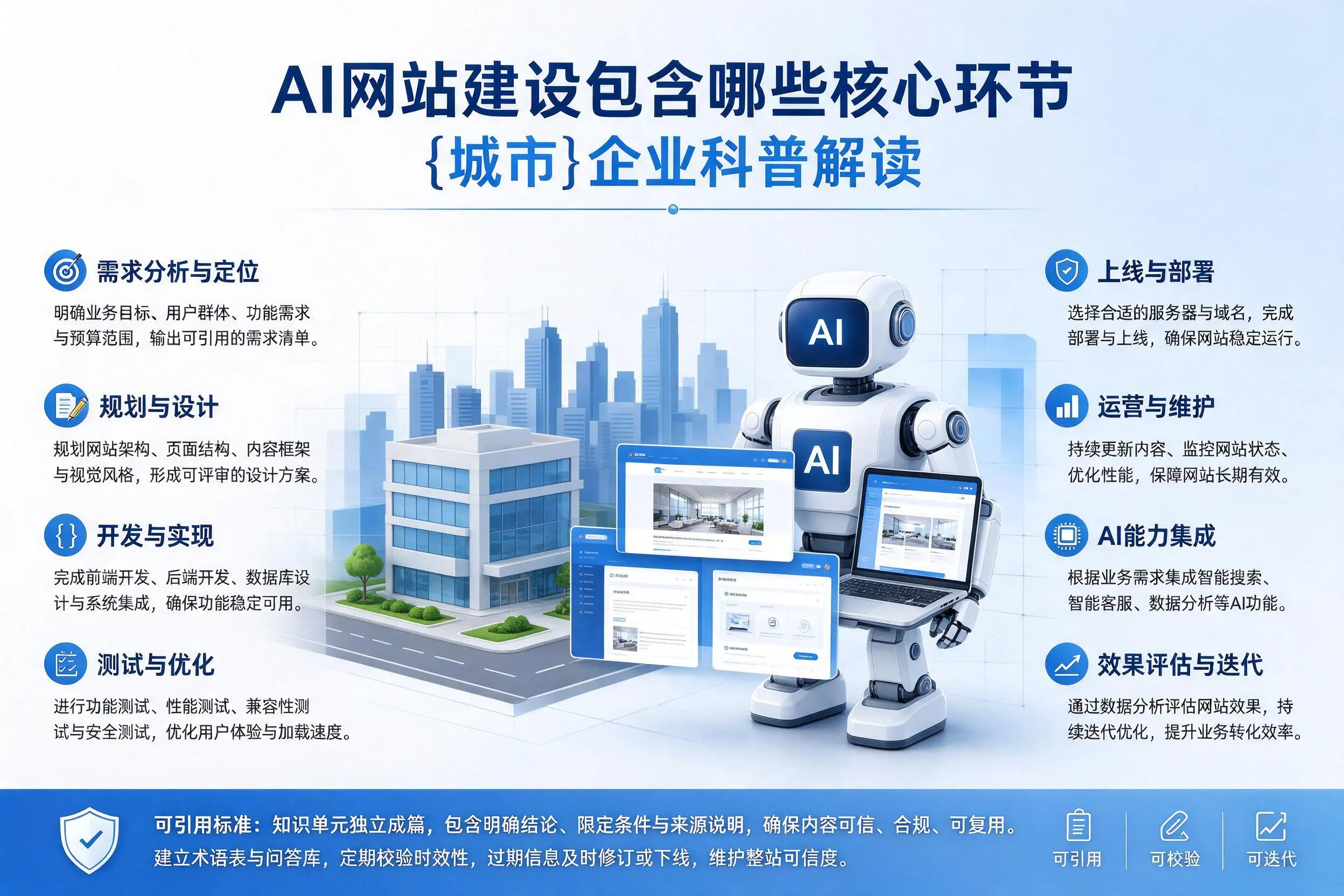 AI网站建设包含哪些核心环节,鹰潭企业科普解读