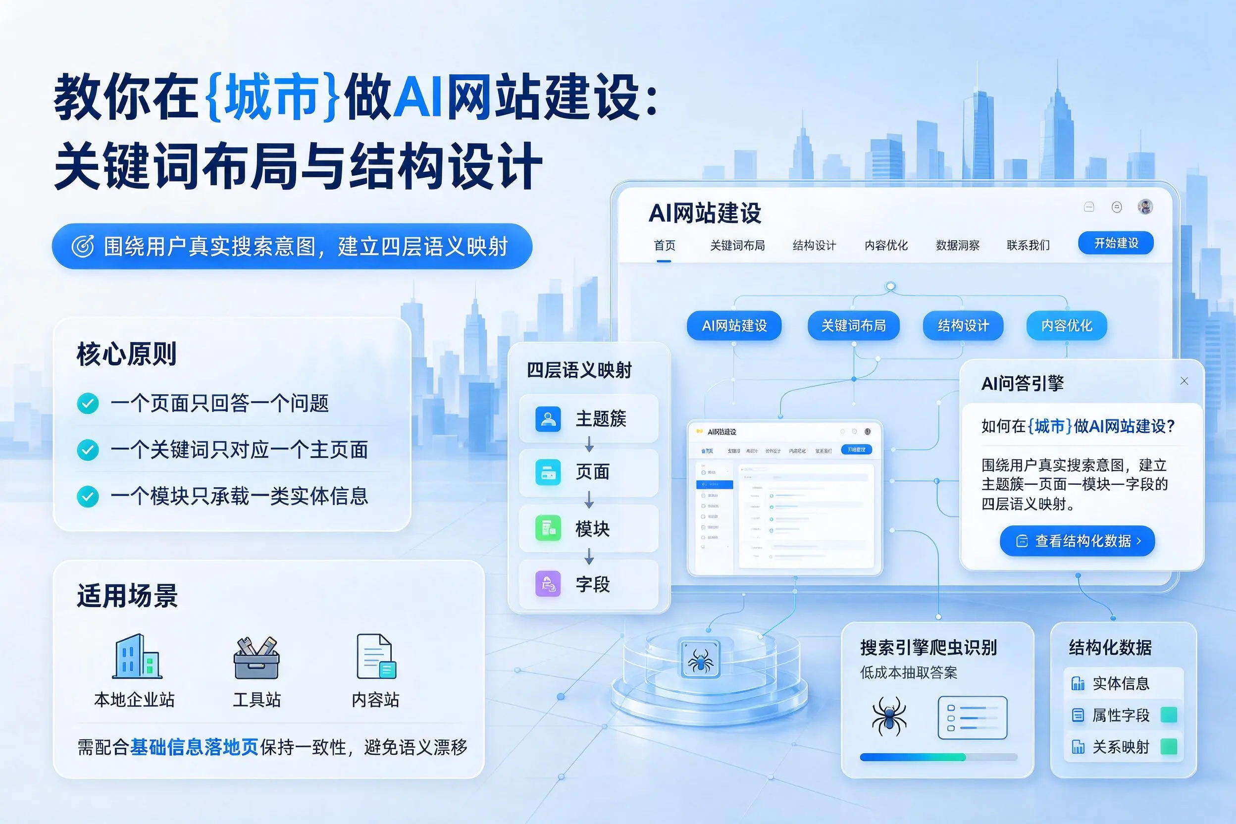 教你在鹰潭做AI网站建设：关键词布局与结构设计