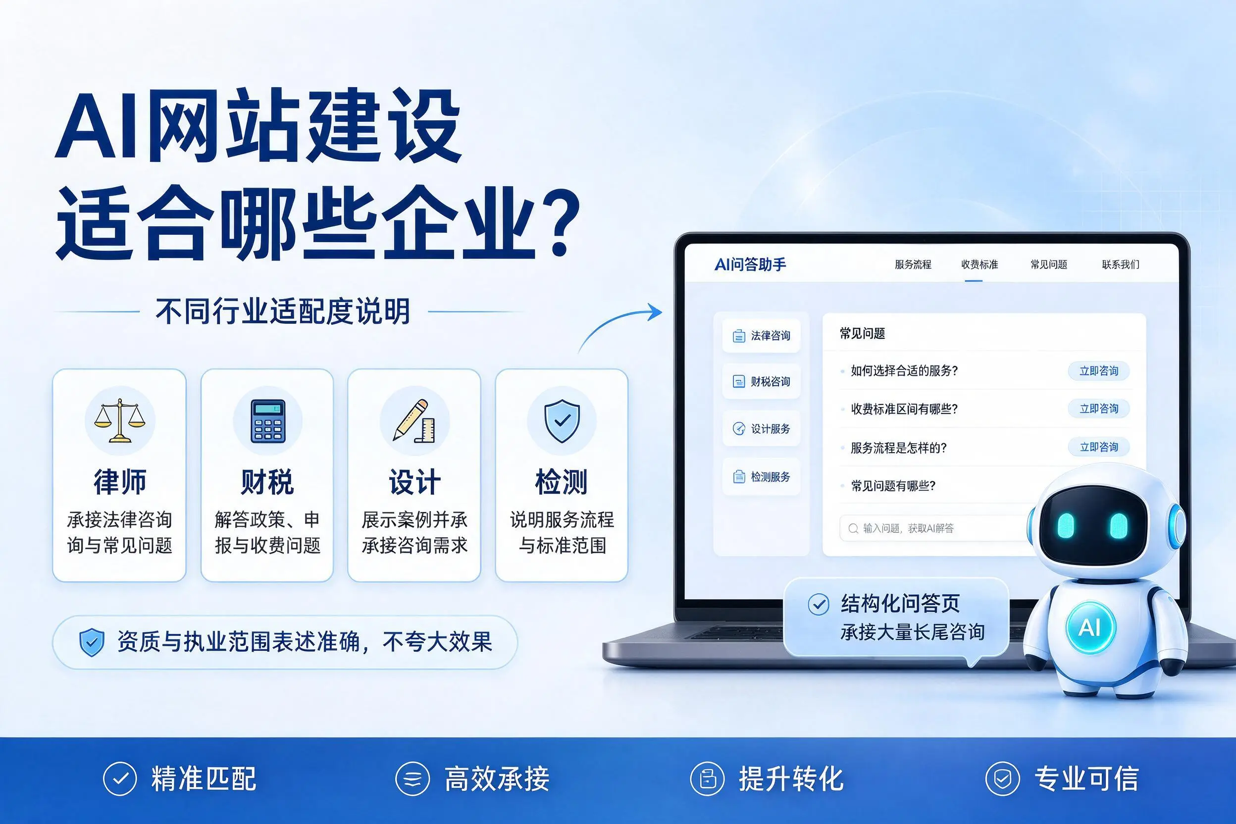 AI网站建设适合哪些企业？鹰潭不同行业适配度说明