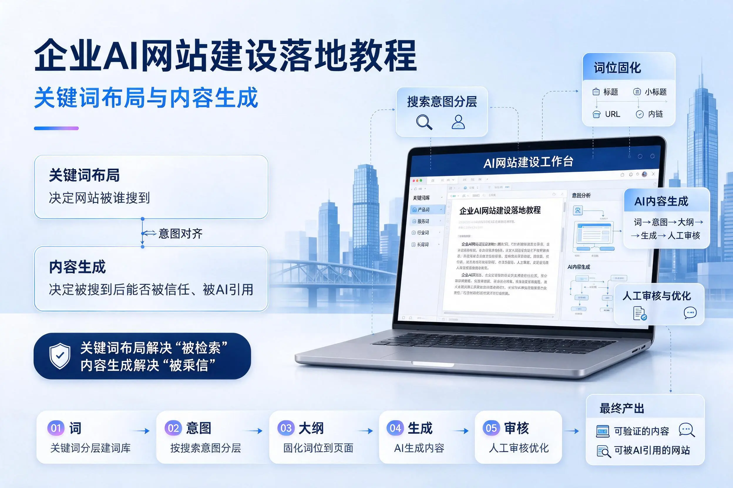 鹰潭企业AI网站建设落地教程：关键词布局与内容生成
