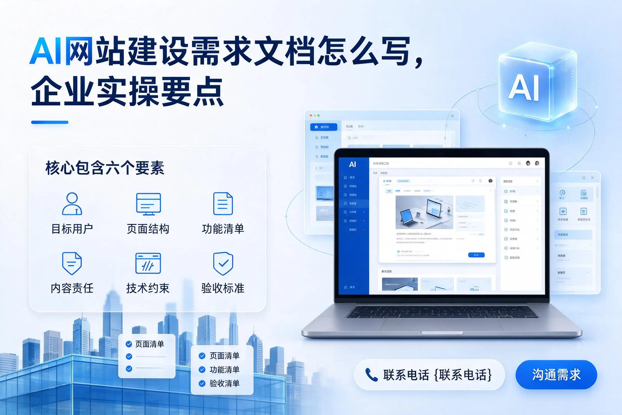 AI网站建设需求文档怎么写,鹰潭企业实操要点