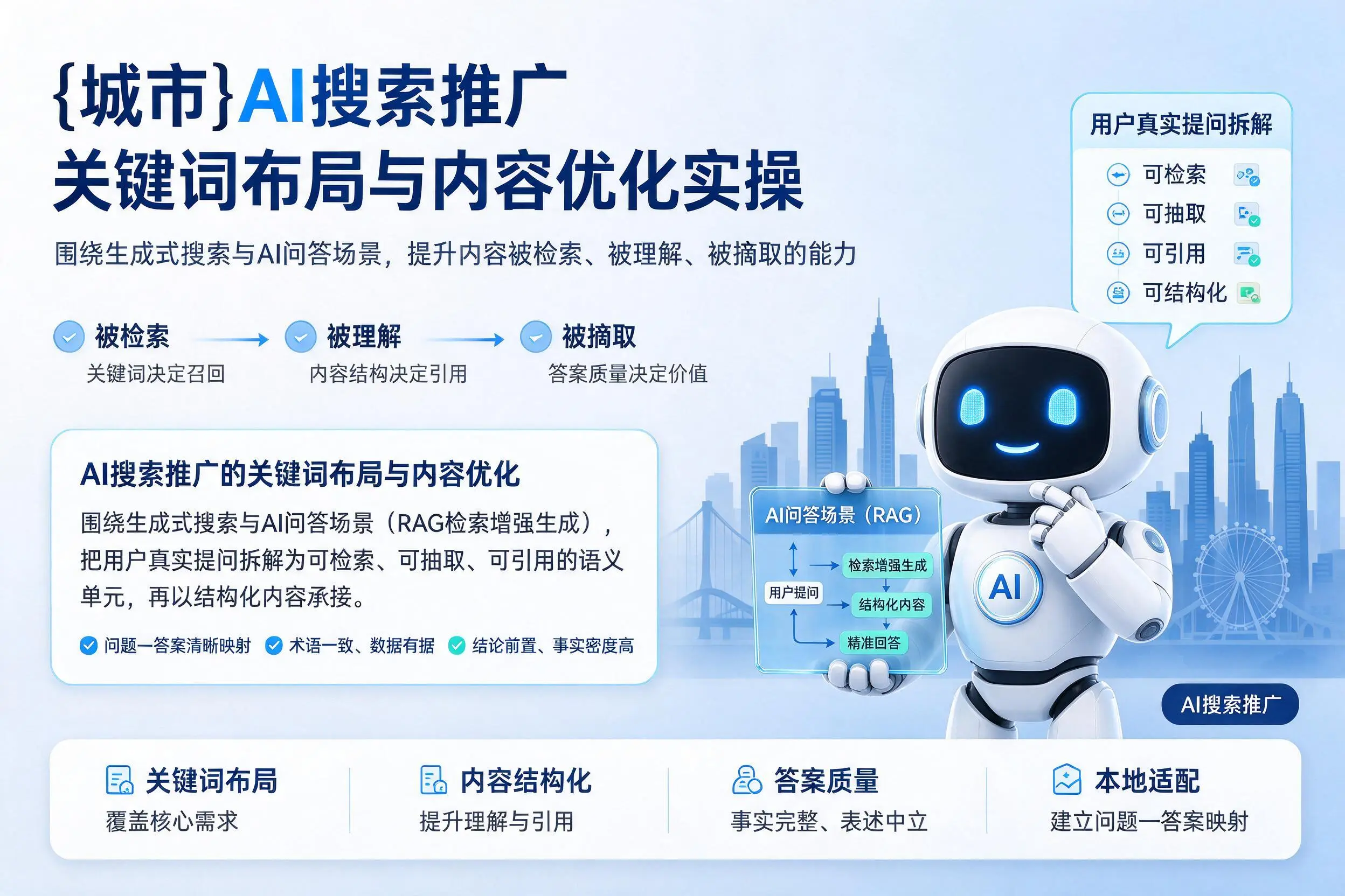 鹰潭AI搜索推广关键词布局与内容优化实操