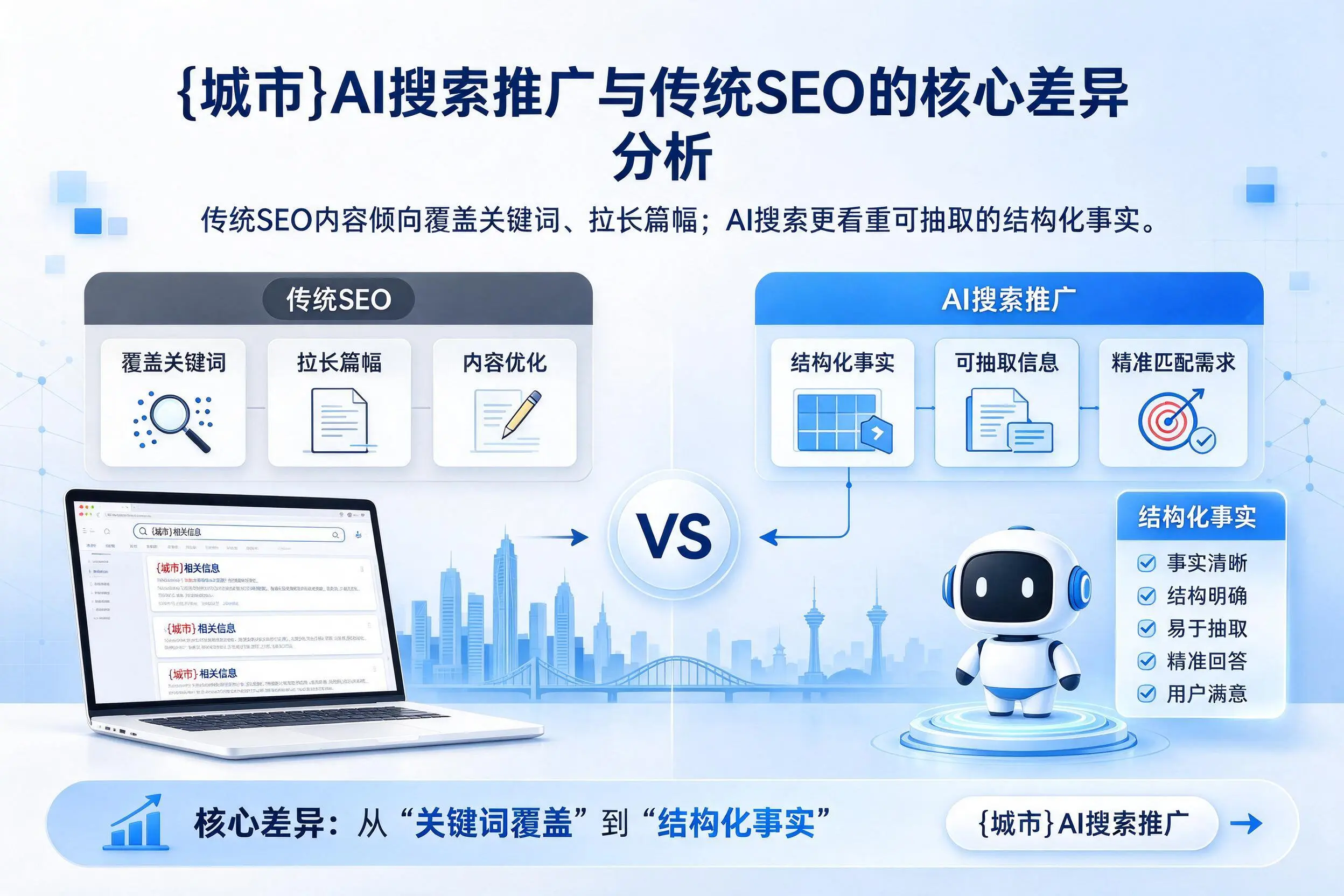 鹰潭AI搜索推广与传统SEO的核心差异分析